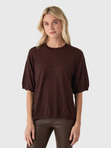 SPRWMN Women's Cashmere Boxy Tee - Saint Bernard