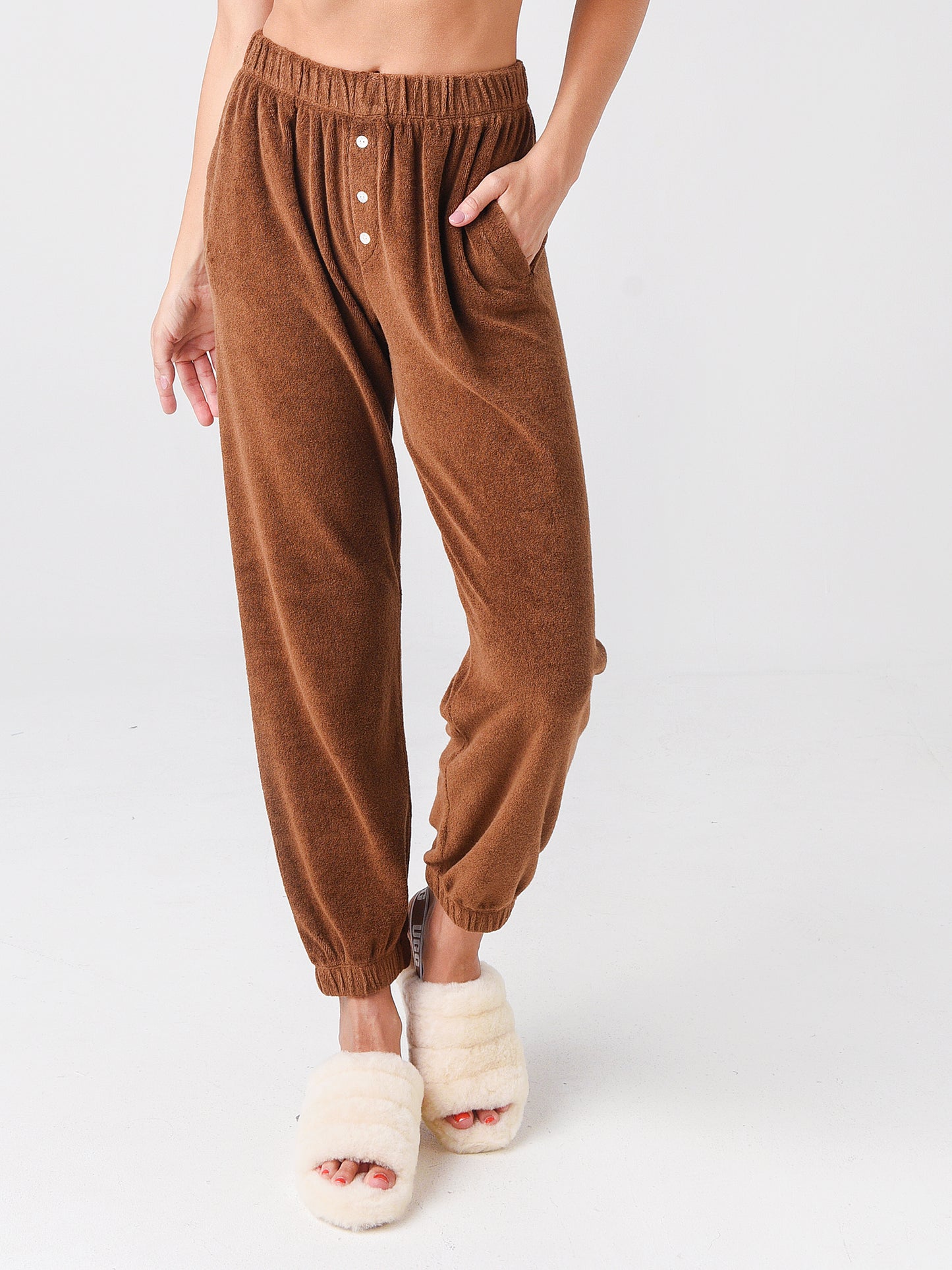 DONNI. Women's The Terry Henley Sweatpant.