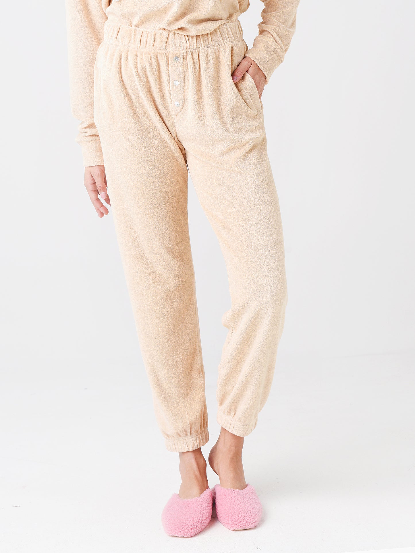 DONNI. Women's The Terry Henley Sweatpant. - Saint Bernard