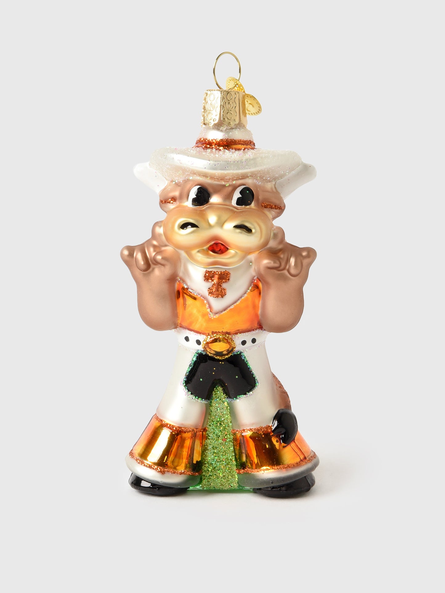 Old World Christmas Texas Bevo Longhorn Ornament - Saint Bernard