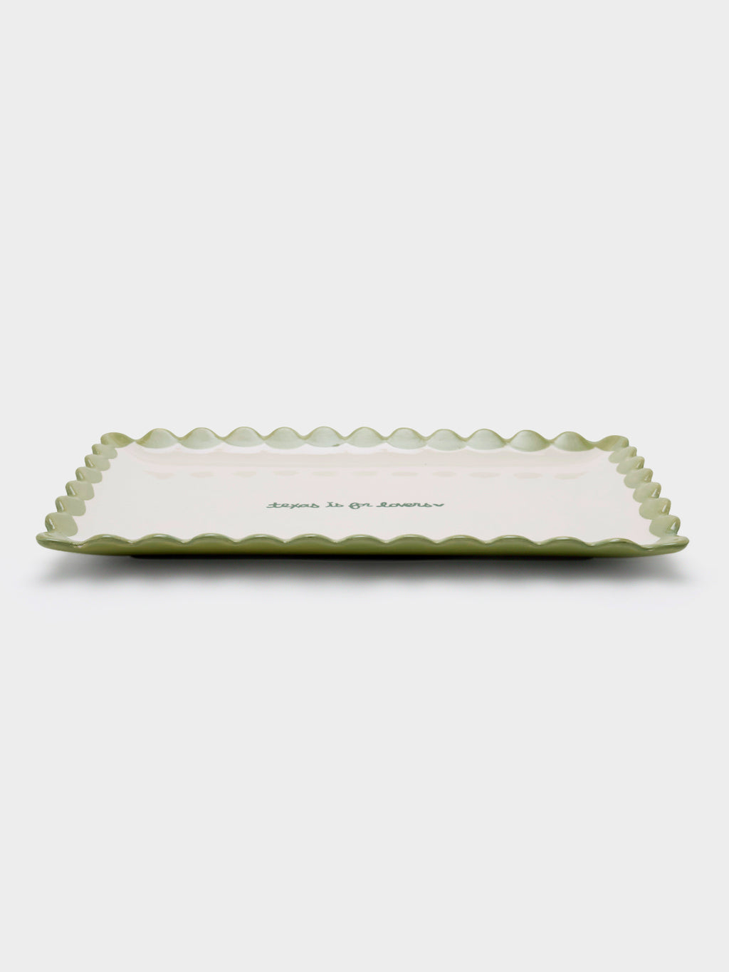 Caitlin Rounds Antiques Texas Is For Lovers Scalloped Tray - Saint Bernard