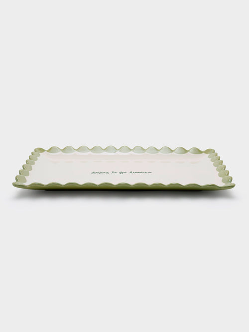 Caitlin Rounds Antiques Texas Is For Lovers Scalloped Tray