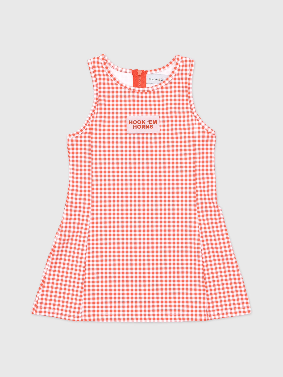 Scarlet And Gold Girls' The Grace Gingham Dress - Saint Bernard