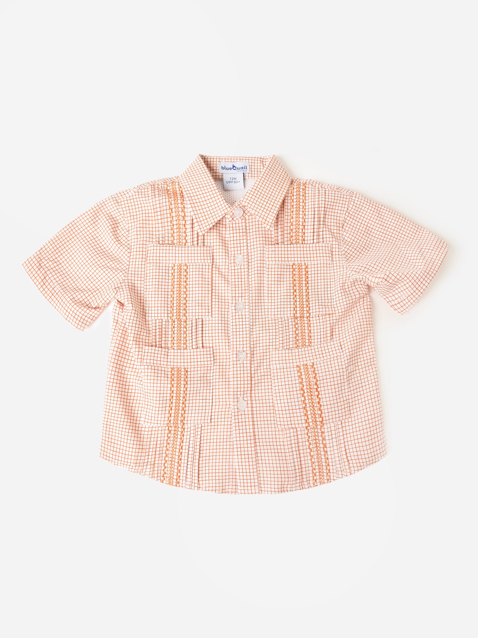 Blue Quail Boys' Short Sleeve Guayabera Shirt - Saint Bernard