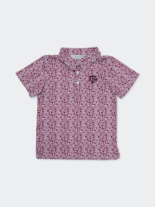 Scarlet And Gold Boys' The James Polo - Saint Bernard