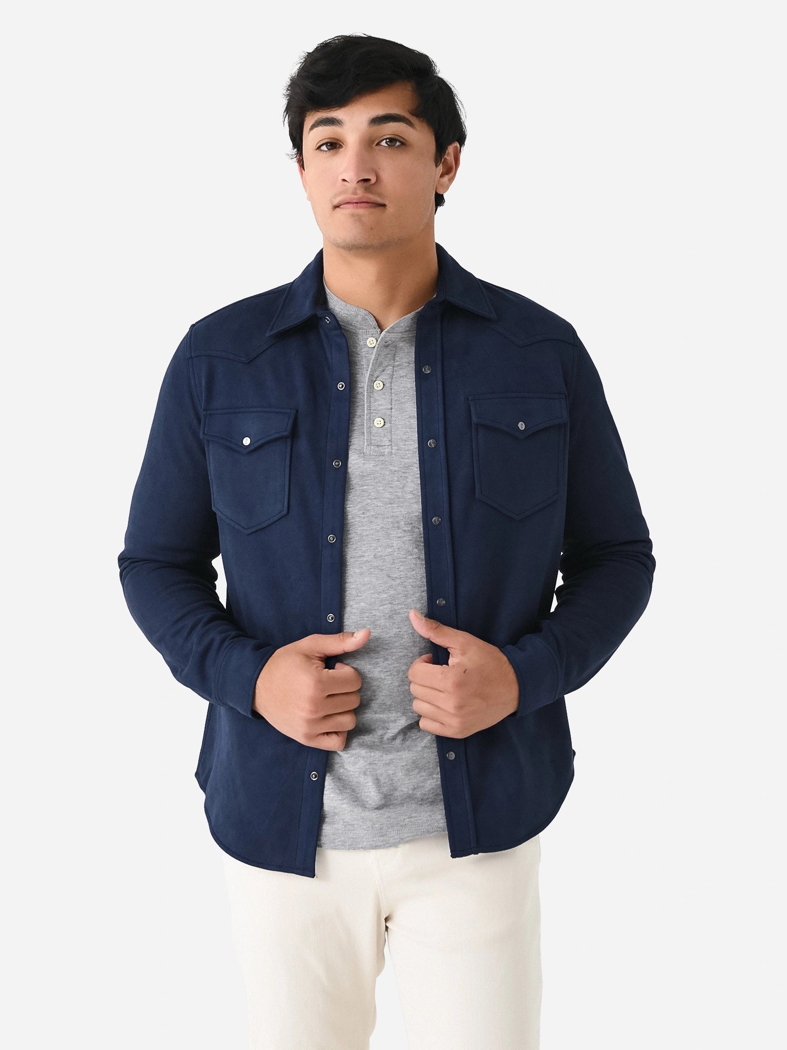R51 Men's The Wyatt French Terry Shirt Jacket - Saint Bernard