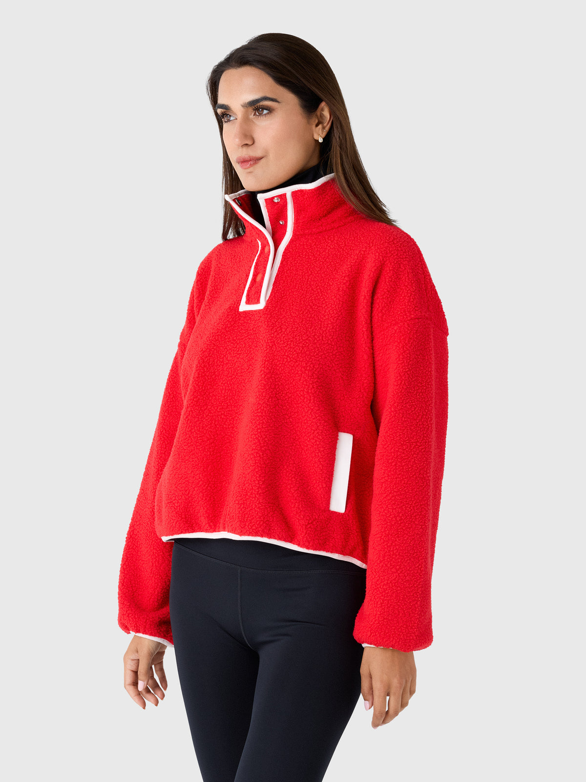 Berno Women's The Cloud Snap Fleece Pullover - Saint Bernard