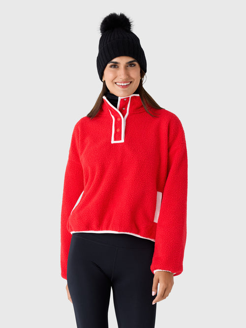 Berno Women's The Cloud Snap Fleece Pullover - Saint Bernard
