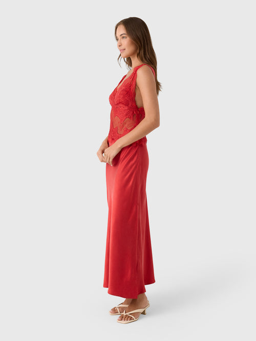 Third Form Women's Visions Lace Deep V Maxi Dress