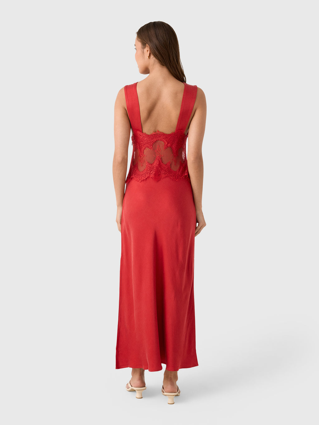 Third Form Women's Visions Lace Deep V Maxi Dress - Saint Bernard