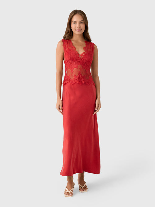 Third Form Women's Visions Lace Deep V Maxi Dress