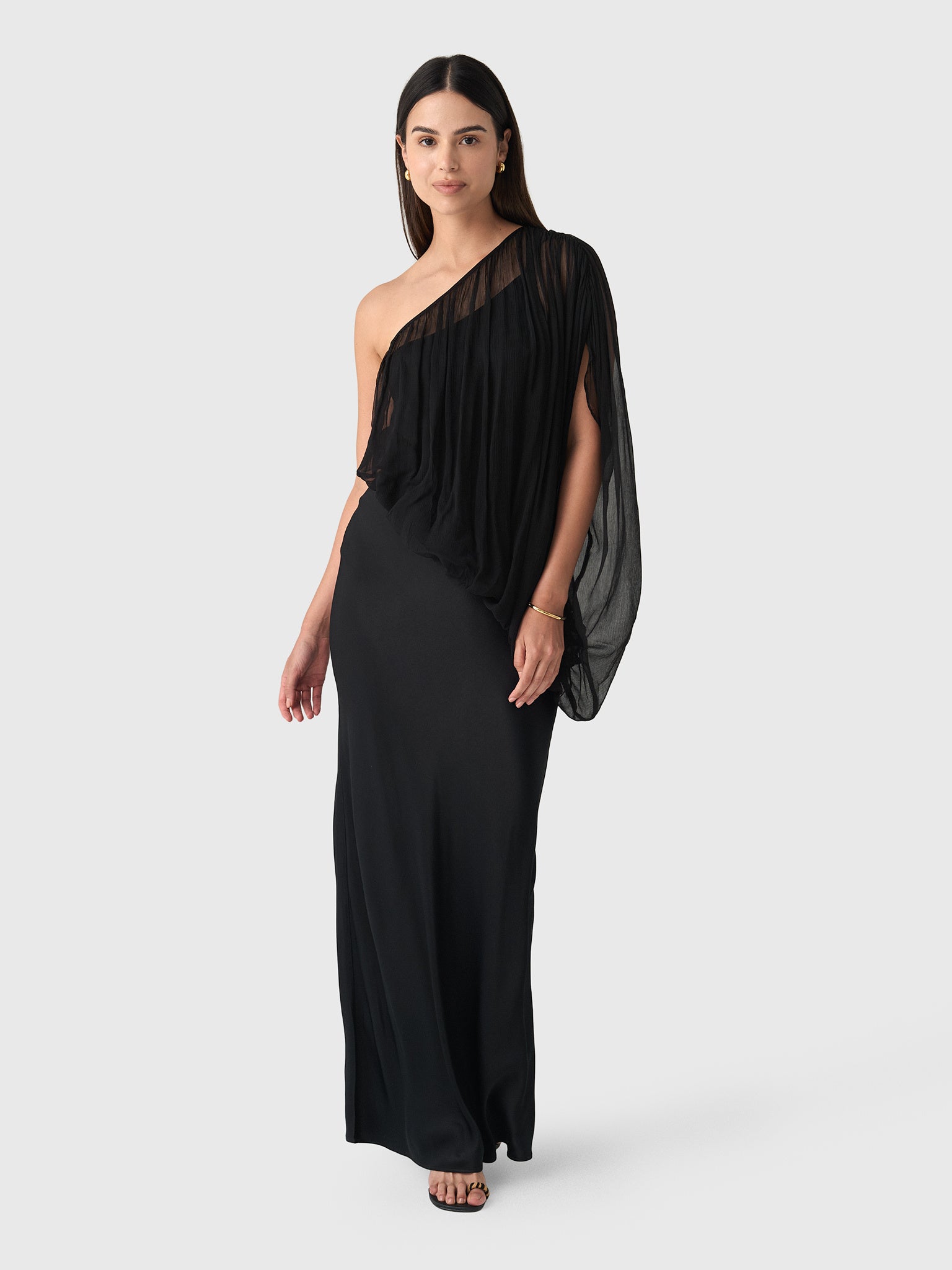 Third Form Women's Solstice One Shoulder Floor Length Dress - Saint Bernard