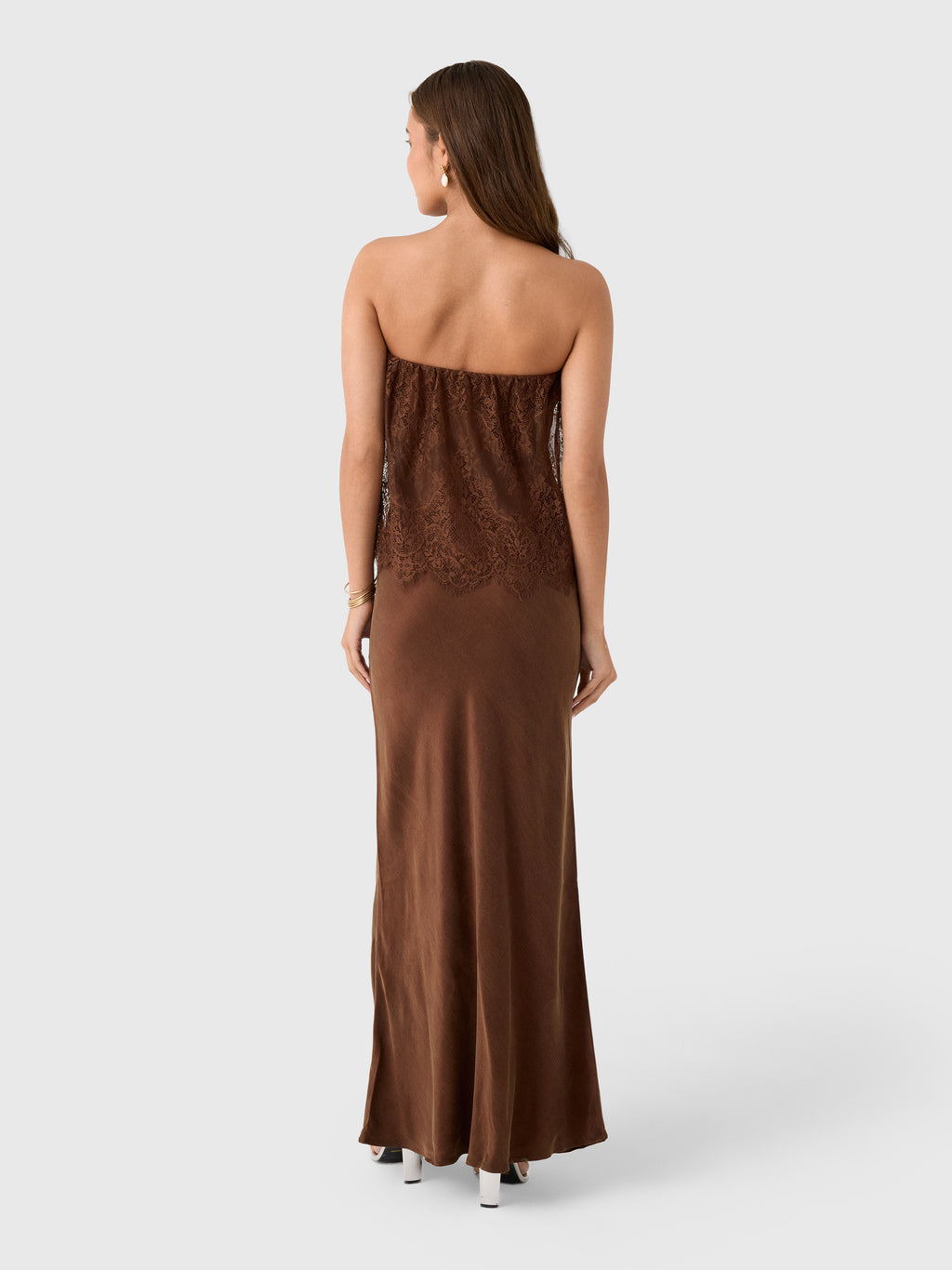 Third Form Women's Visions Lace Strapless Maxi Dress - Saint Bernard