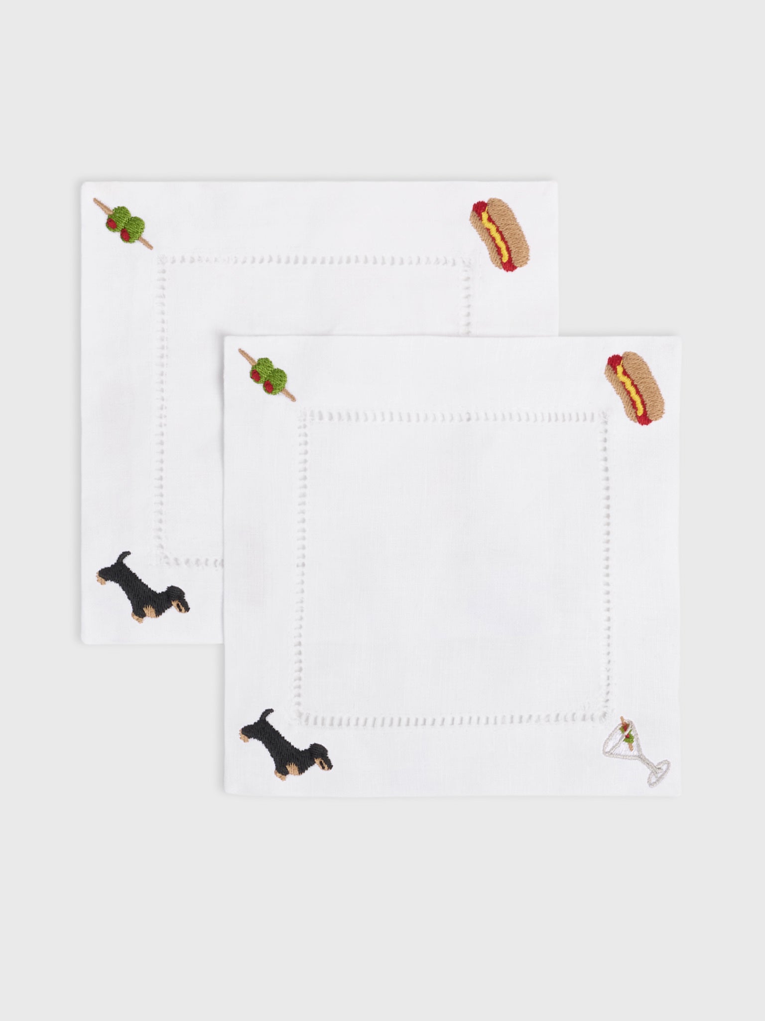 Abbode Tinis & Weenies Cocktail Napkin Set - Saint Bernard