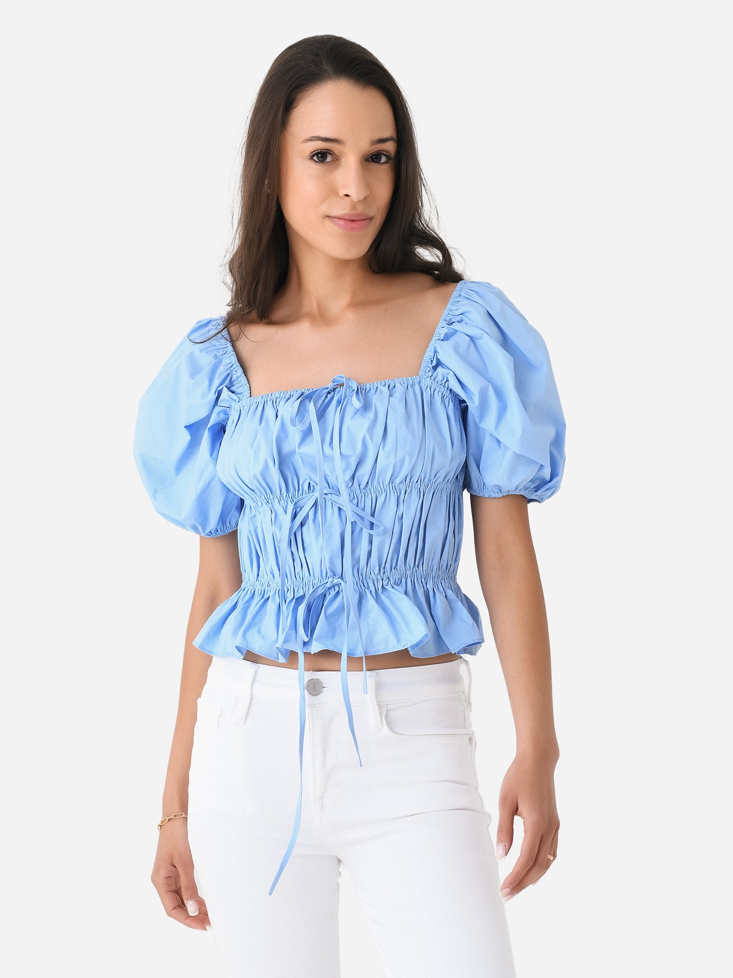 English Factory Women's Shirred Tie Top - Saint Bernard