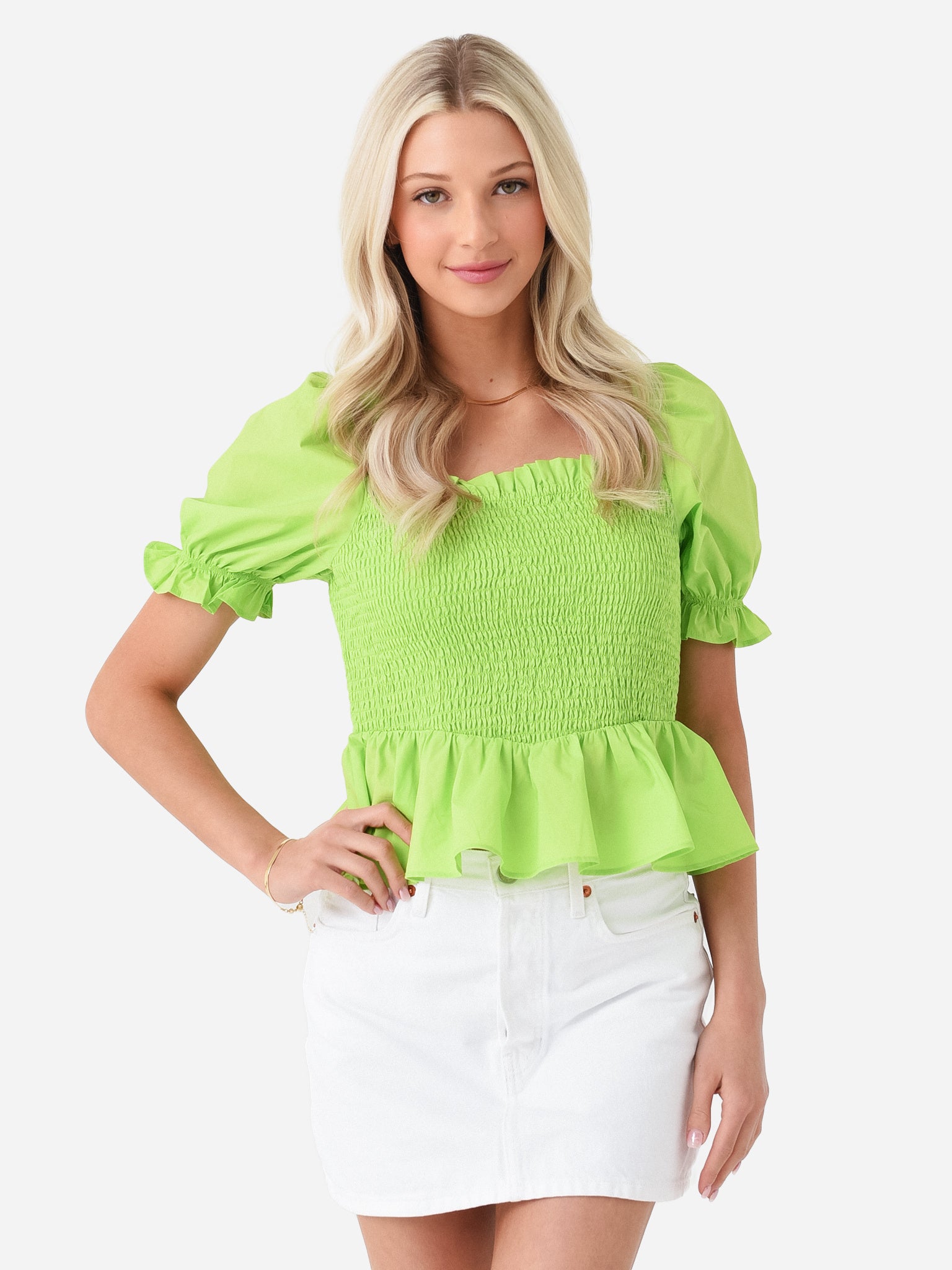 English Factory Women's Puff Sleeve Top - Saint Bernard