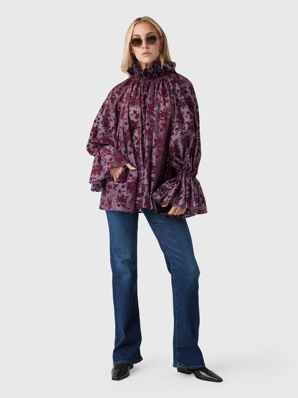 The Latest Women's Estelle Flocked Muslin Shirt - Saint Bernard