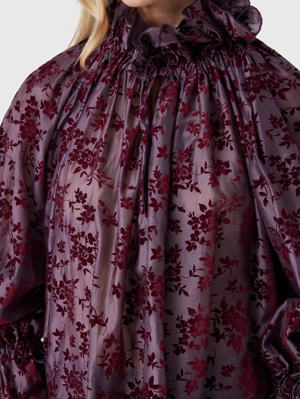 The Latest Women's Estelle Flocked Muslin Shirt - Saint Bernard