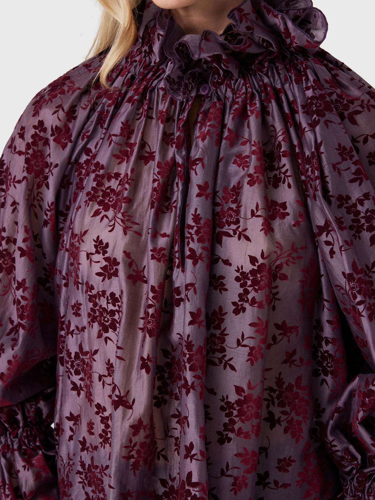 The Latest Women's Estelle Flocked Muslin Shirt - Saint Bernard