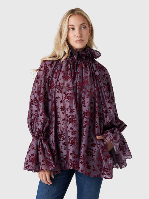 The Latest Women's Estelle Flocked Muslin Shirt - Saint Bernard