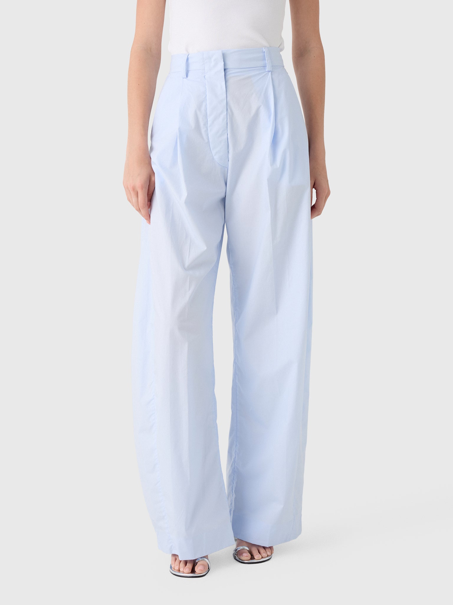The Latest Women's Billie Poplin Trouser - Saint Bernard