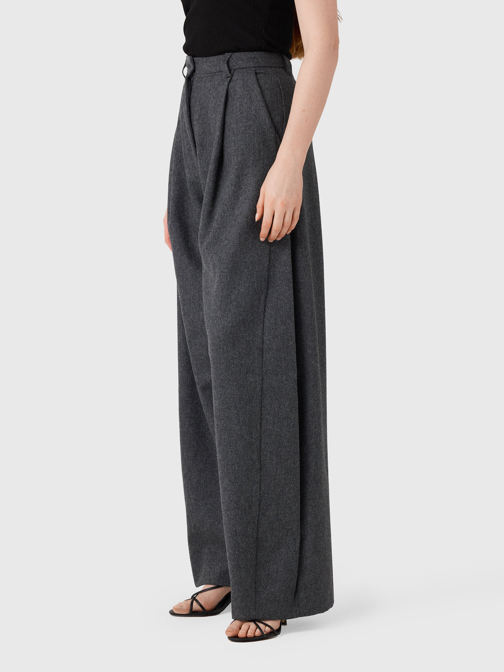 The Latest Women's Billie Wool Trouser - Saint Bernard