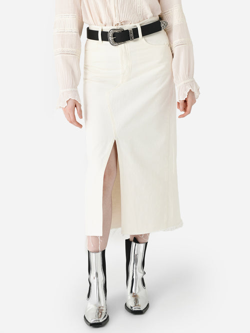 Frame Women's The Midaxi Angled Seam Denim Skirt