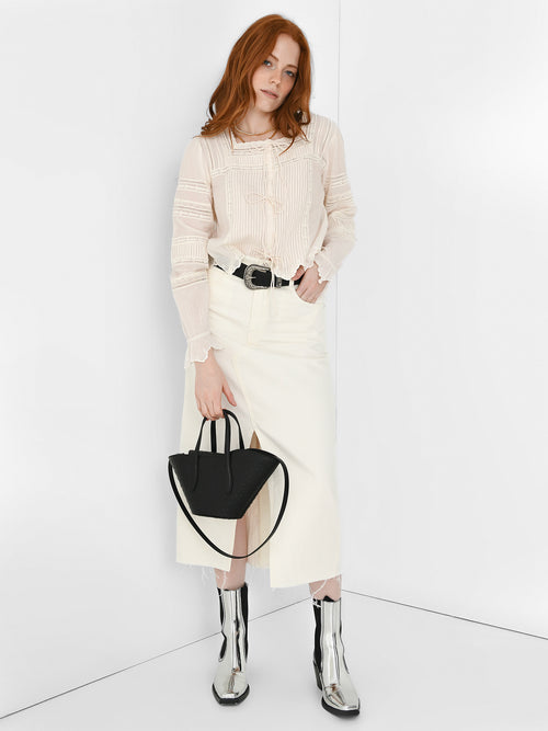 Frame Women's The Midaxi Angled Seam Denim Skirt