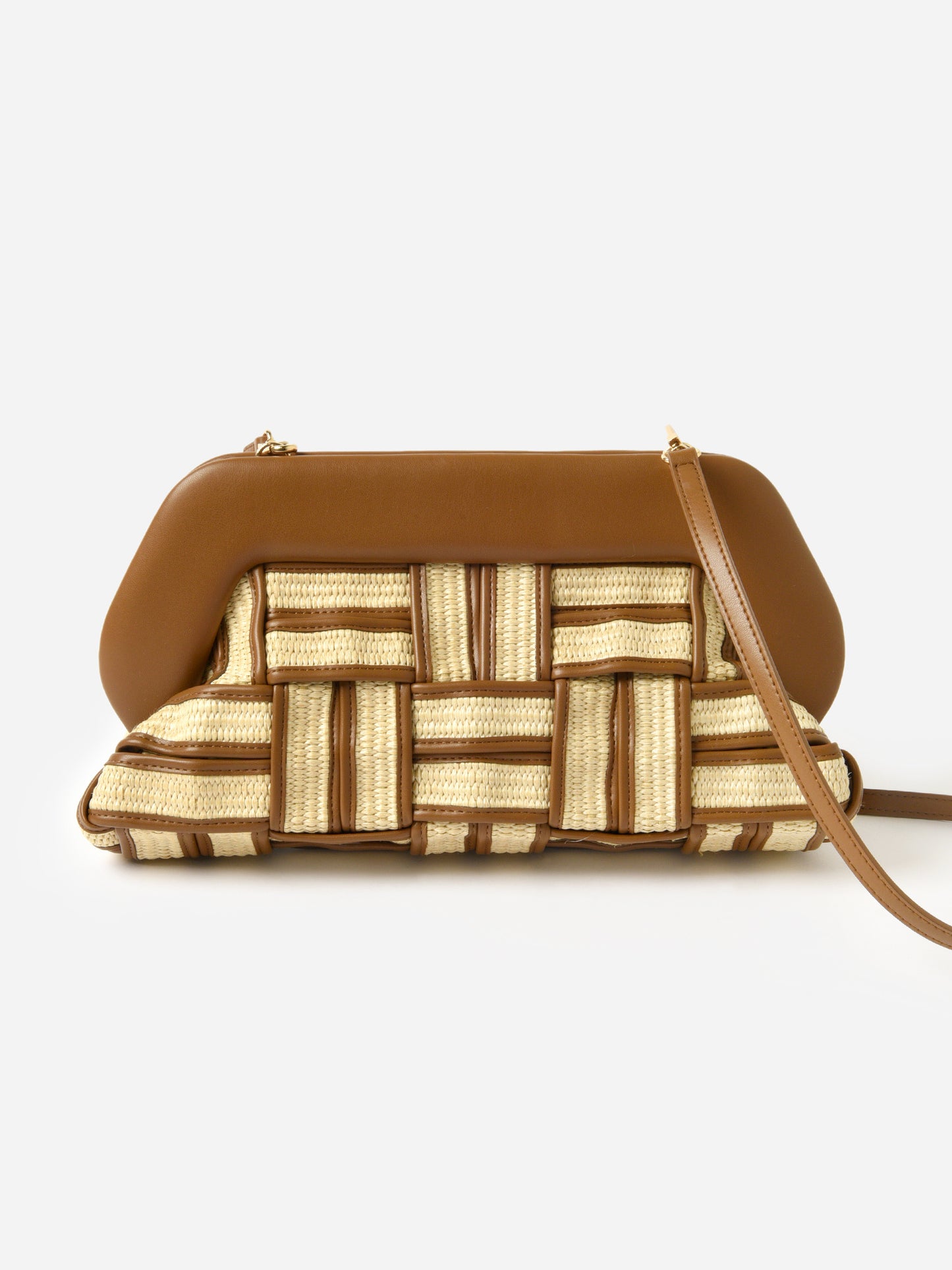 THEMOIRe Bios Weaved Straw Clutch - Saint Bernard