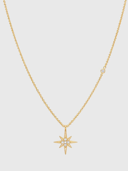 TAI Cubic Zirconia Starburst Pendant Necklace - Saint Bernard