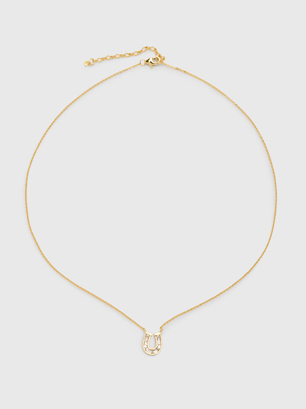 TAI Baguette Horseshoe Necklace - Saint Bernard
