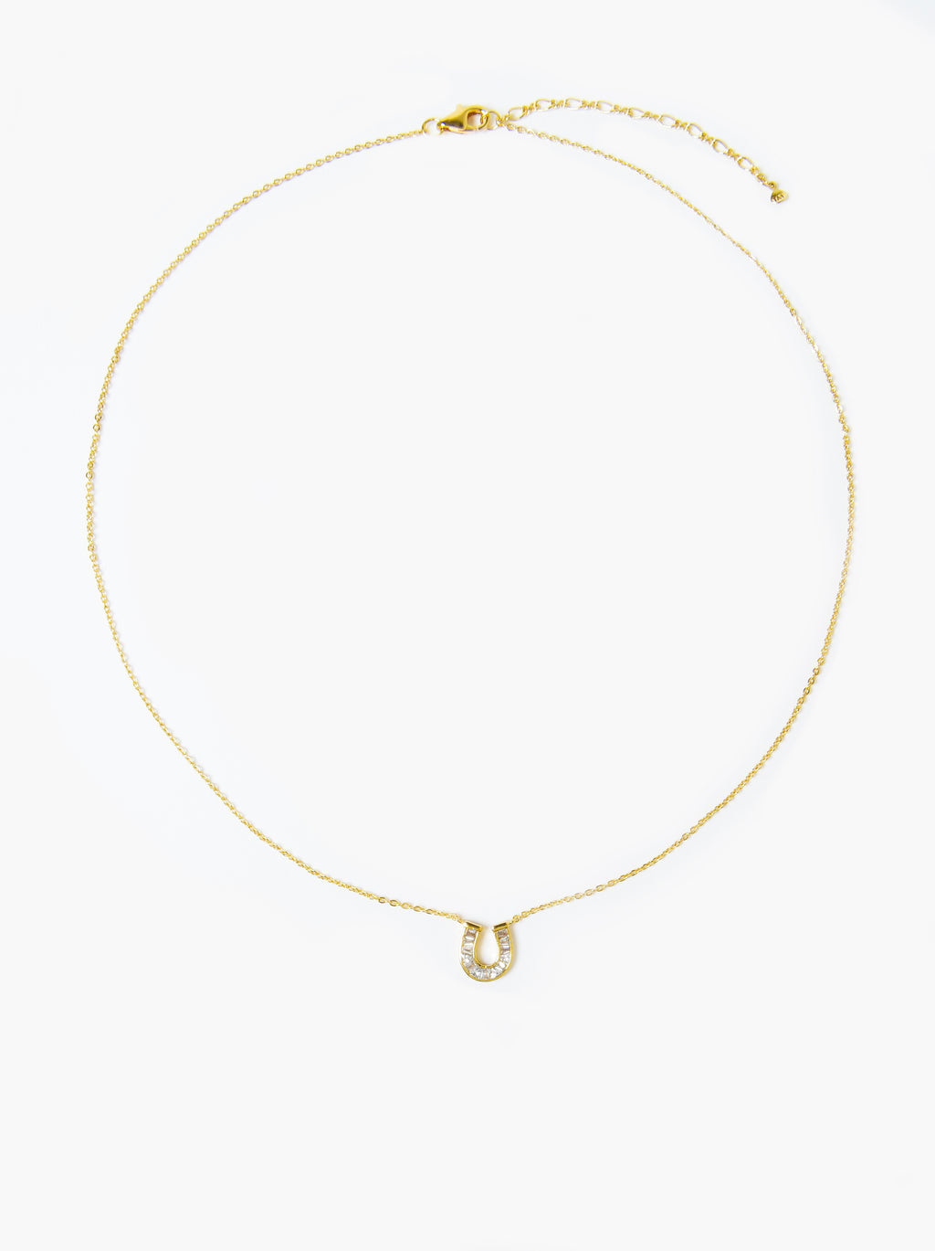 TAI Baguette Horseshoe Necklace - Saint Bernard