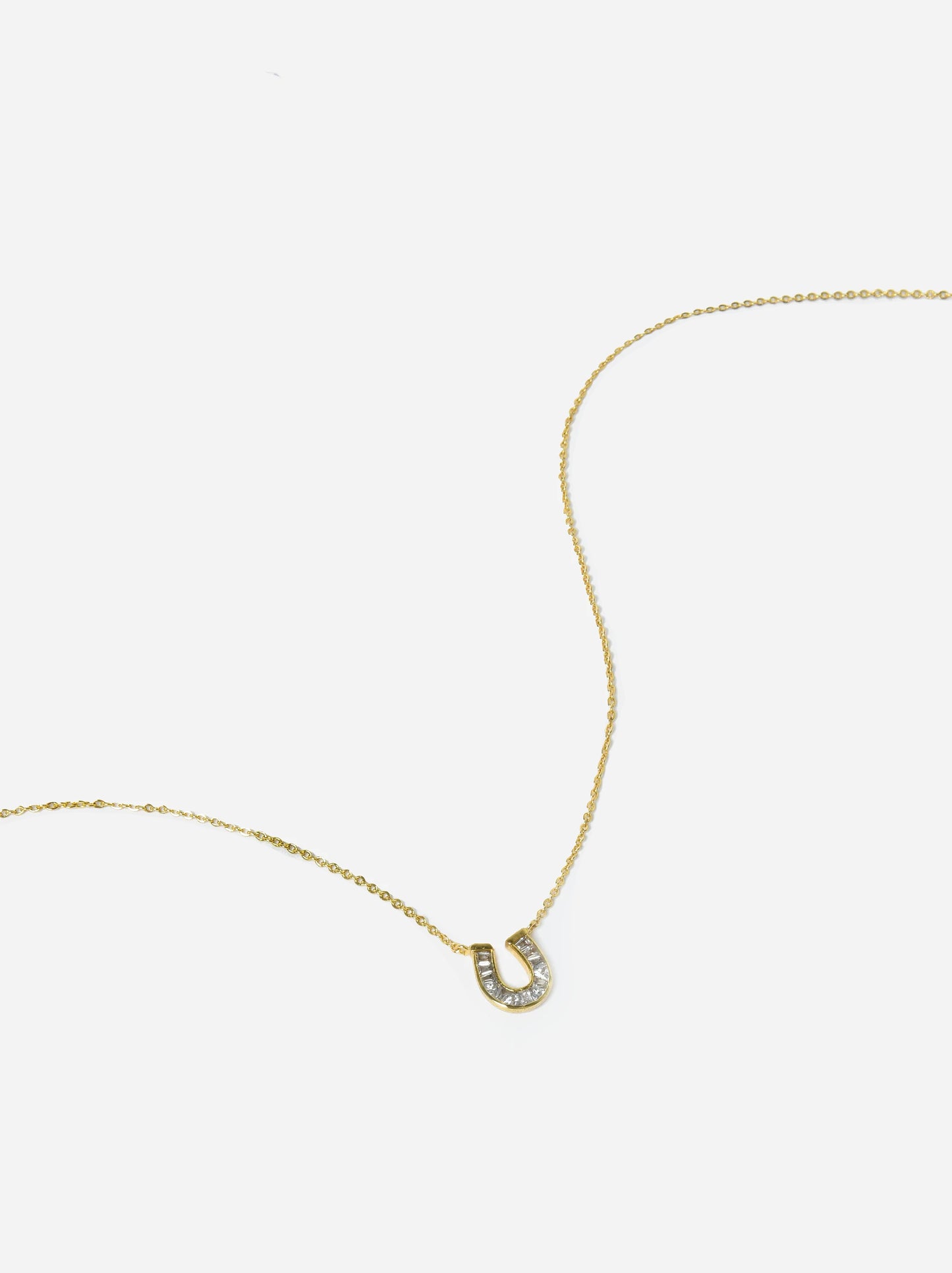 TAI Baguette Horseshoe Necklace - Saint Bernard