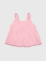 Design History Girls' Smocked Tank - Saint Bernard