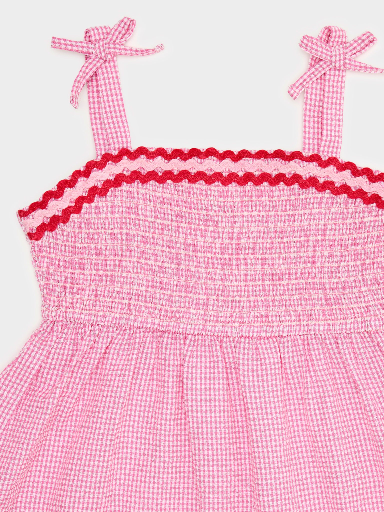 Design History Girls' Smocked Ric Rac Dress - Saint Bernard