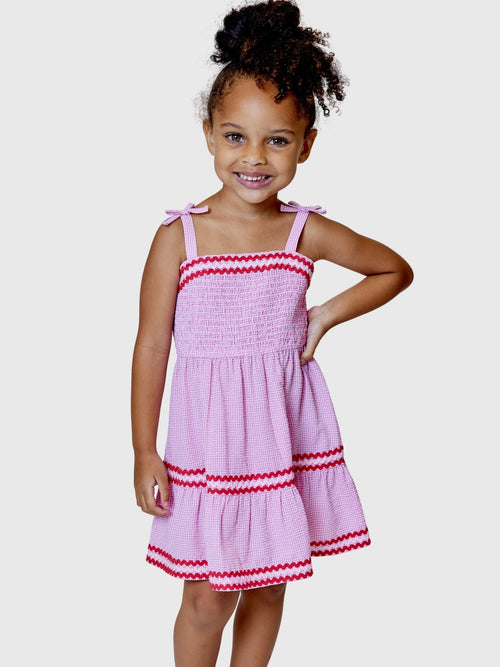 Design History Girls' Smocked Ric Rac Dress