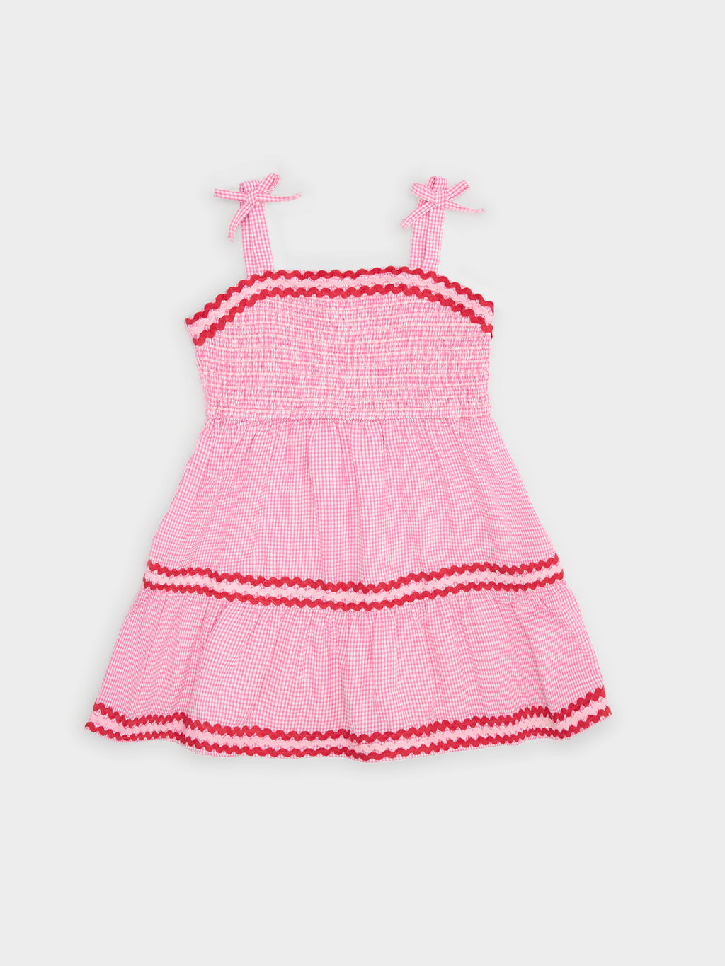 Design History Girls' Smocked Ric Rac Dress - Saint Bernard