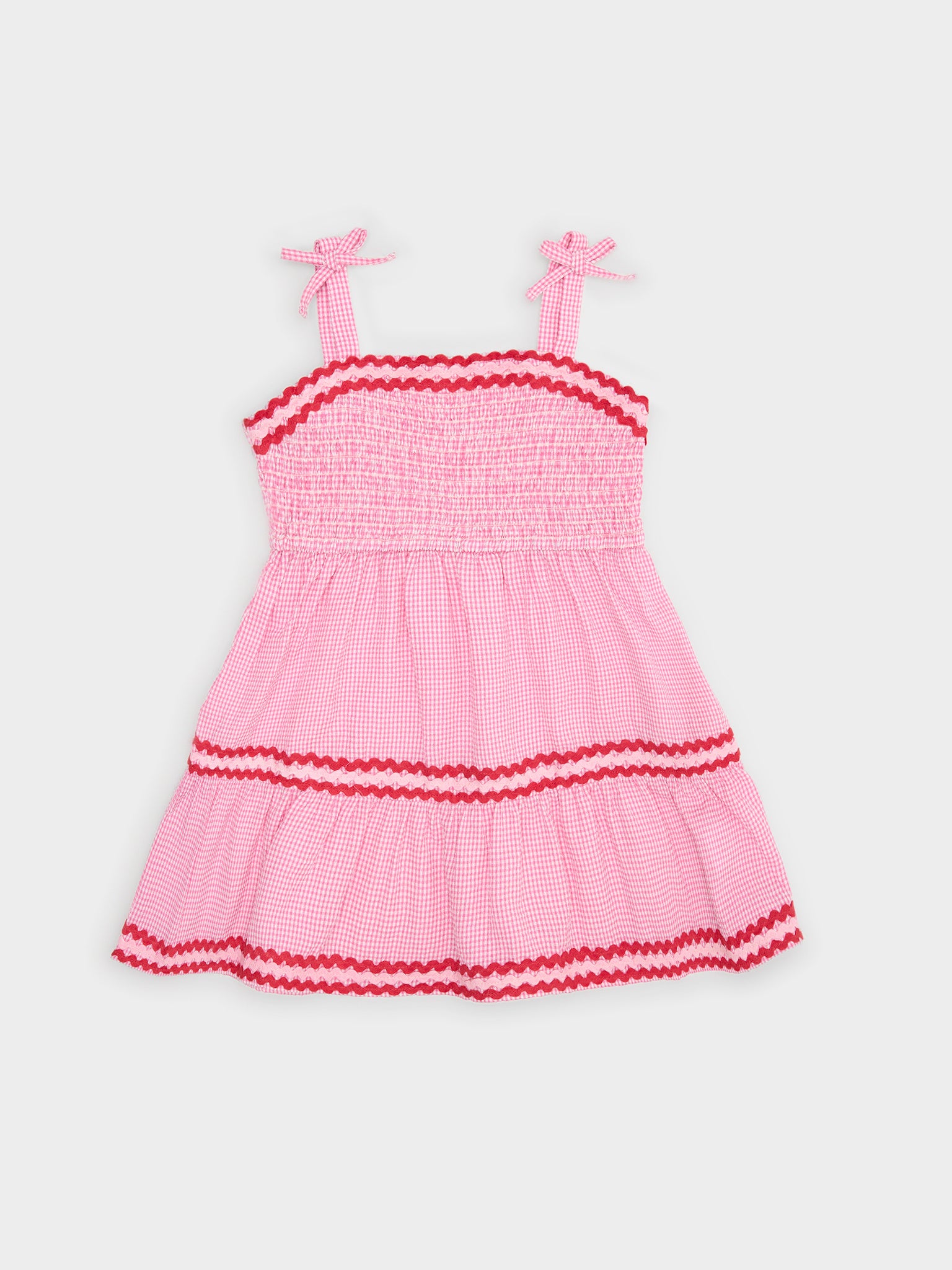 Design History Girls' Smocked Ric Rac Dress - Saint Bernard