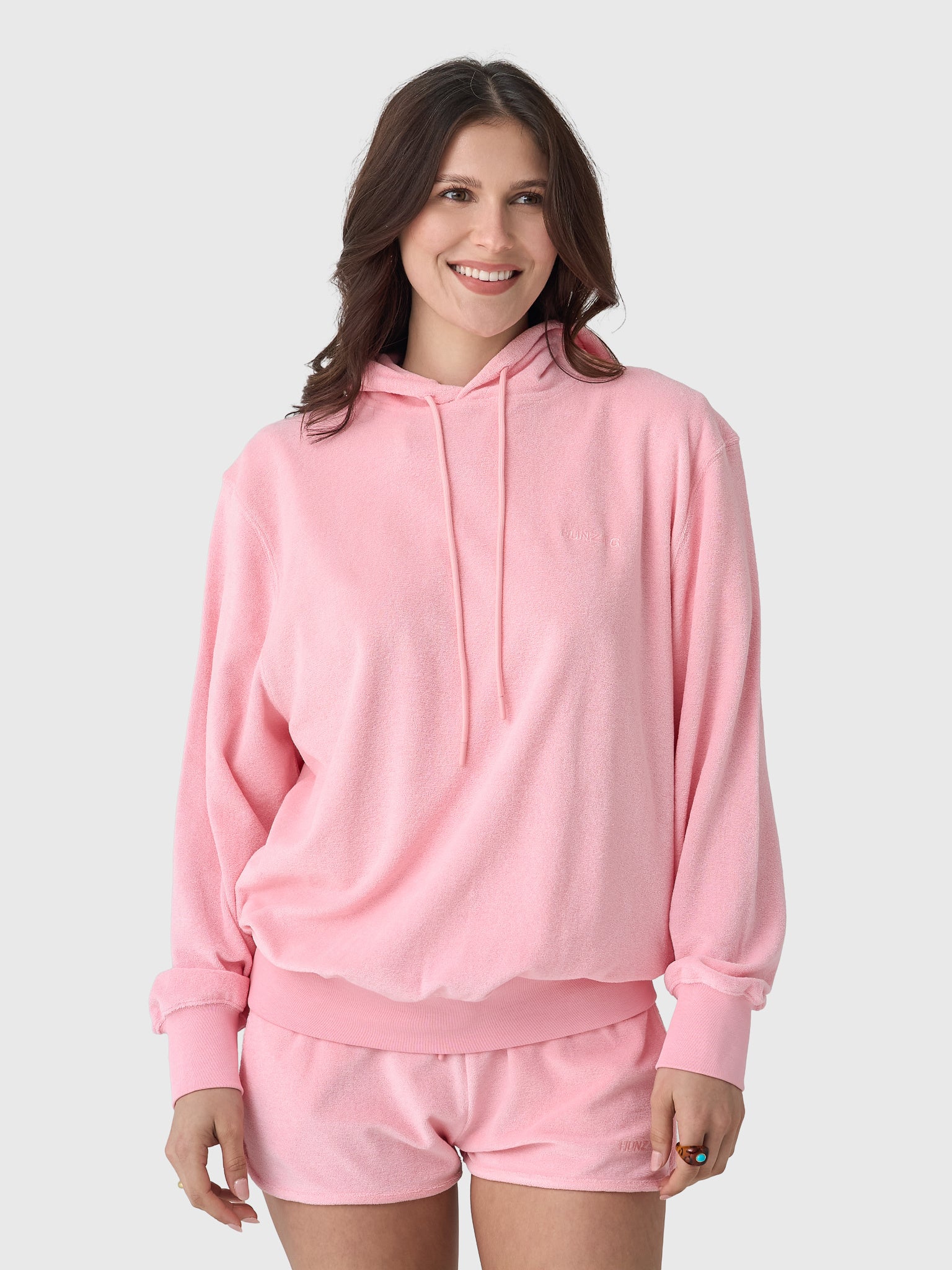 Hunza G Women's Terry Towelling Hoodie - Saint Bernard