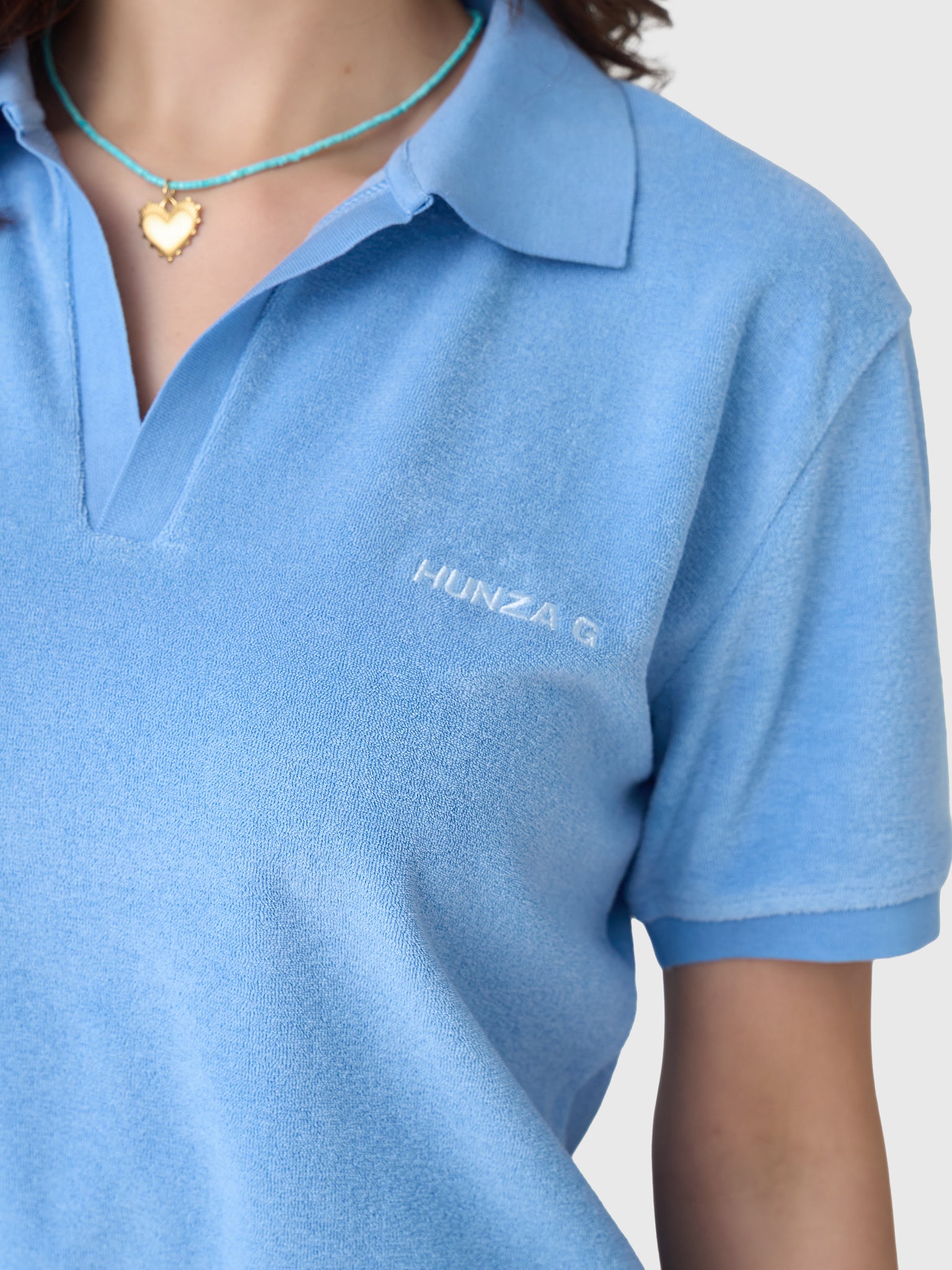 TOWELLING POLOxCORNFLOWER-alt4