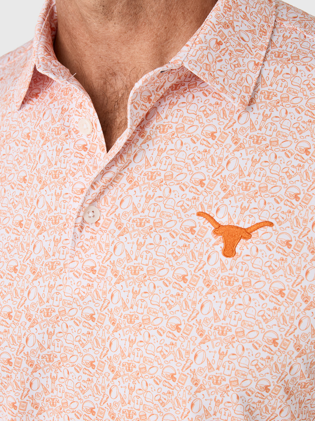 Mizzen+Main Men's Trim University of Texas Versa Polo - Saint Bernard