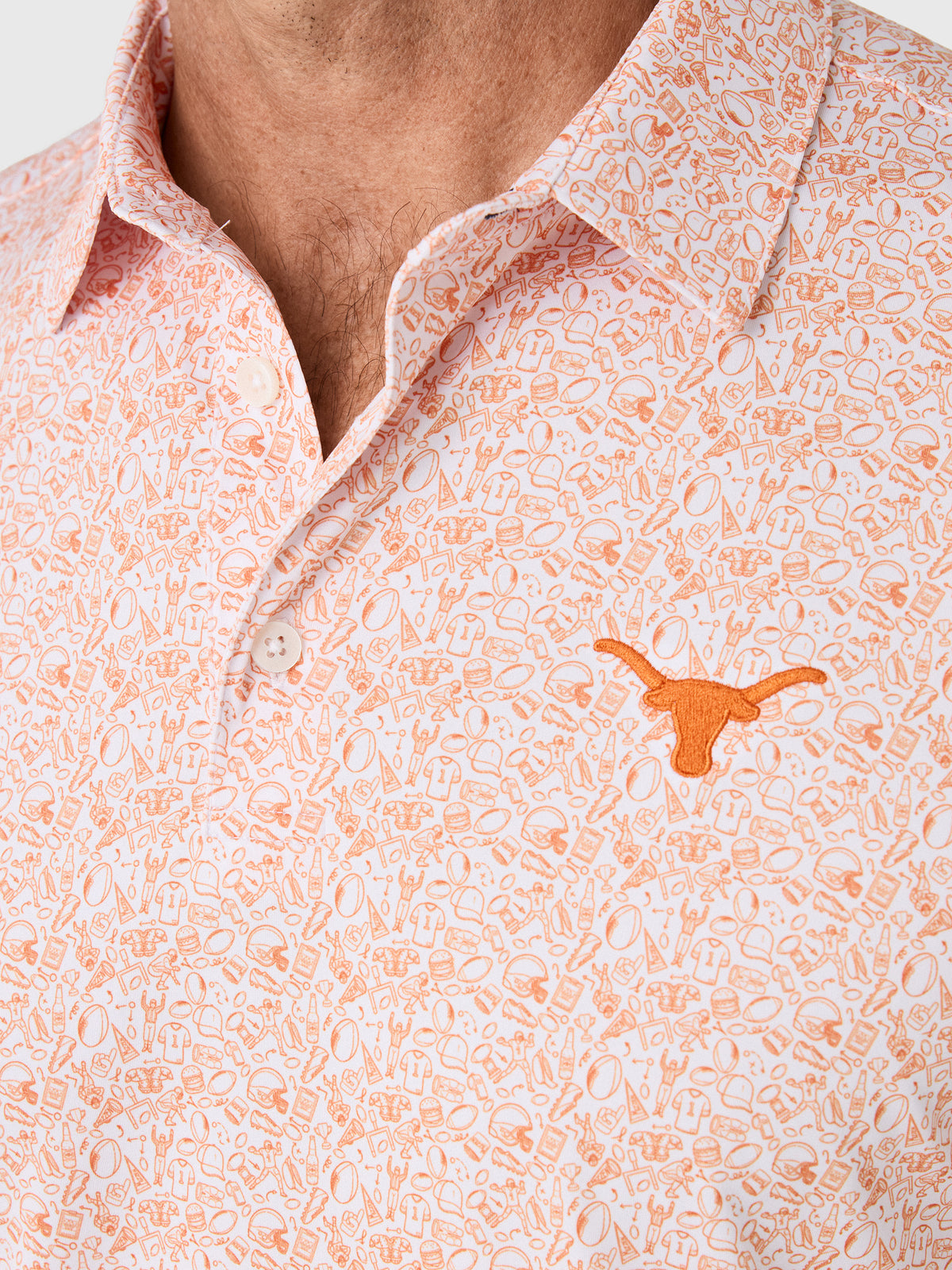 Mizzen+Main Men's Trim University of Texas Versa Polo - Saint Bernard