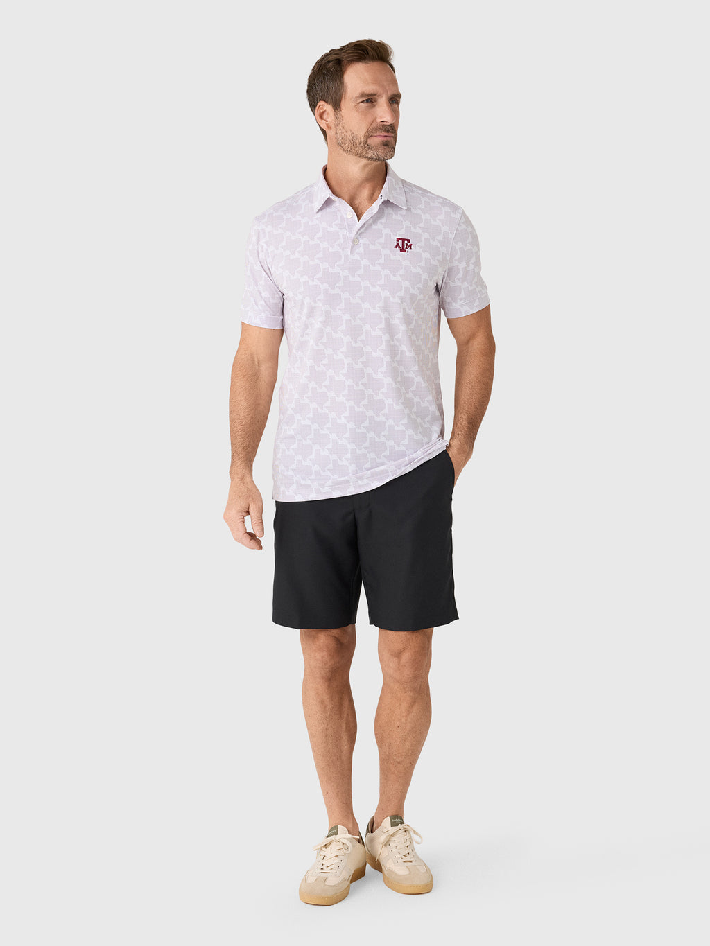 Mizzen+Main Men's Trim Texas A&M Versa Polo - Saint Bernard