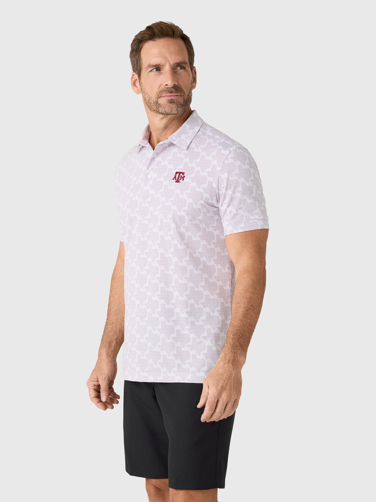 Mizzen+Main Men's Trim Texas A&M Versa Polo - Saint Bernard