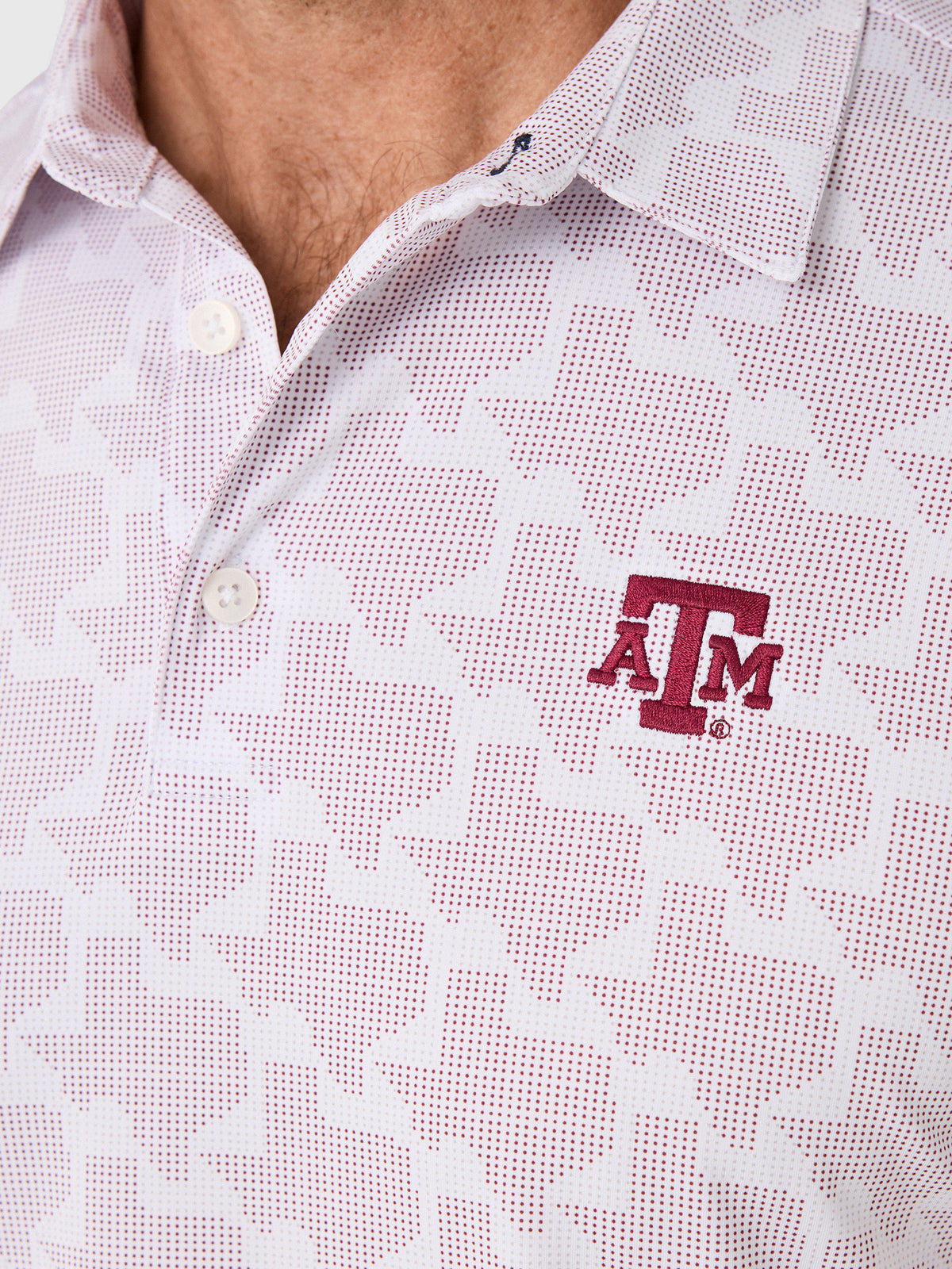 Mizzen+Main Men's Trim Texas A&M Versa Polo - Saint Bernard