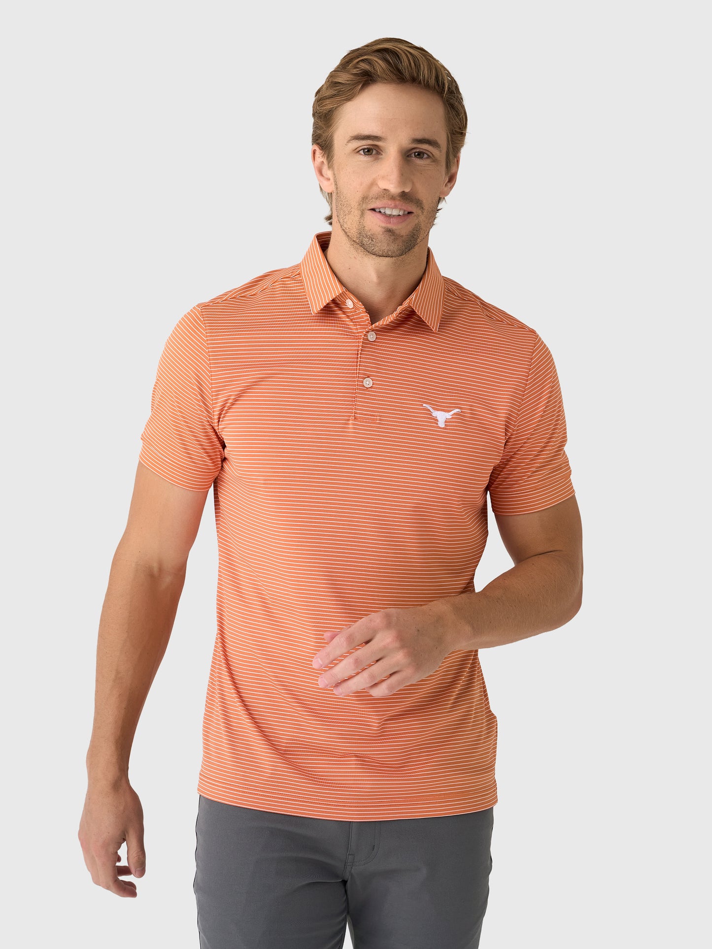 Mizzen+Main Men's University of Texas Trim Versa Polo - Saint Bernard