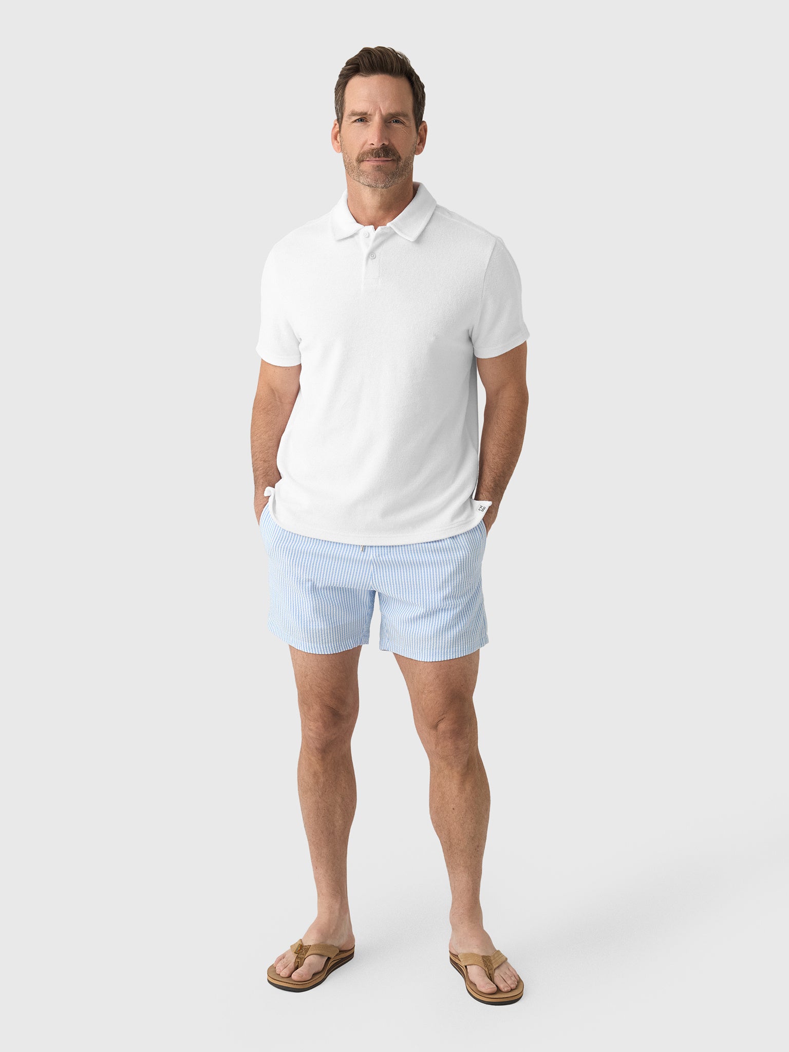 Fair Harbor Men's The Ravello Terry Polo - Saint Bernard