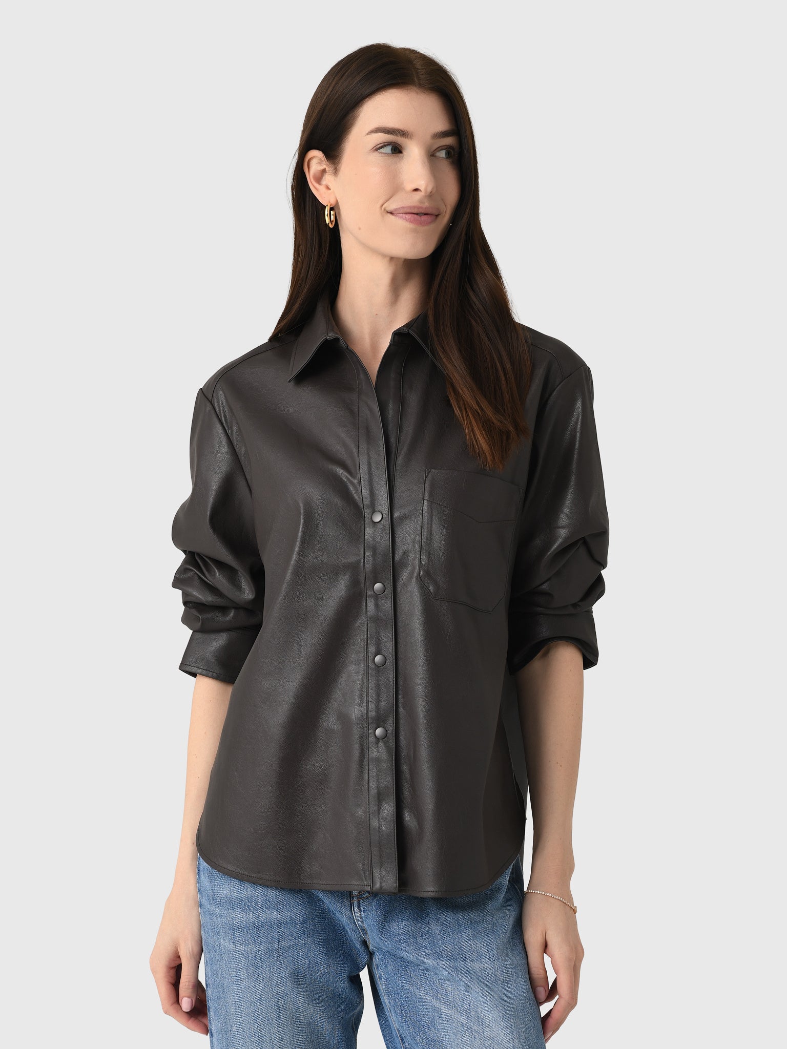 Brochu Walker Women's The Pia Vegan Leather Shirt - Saint Bernard