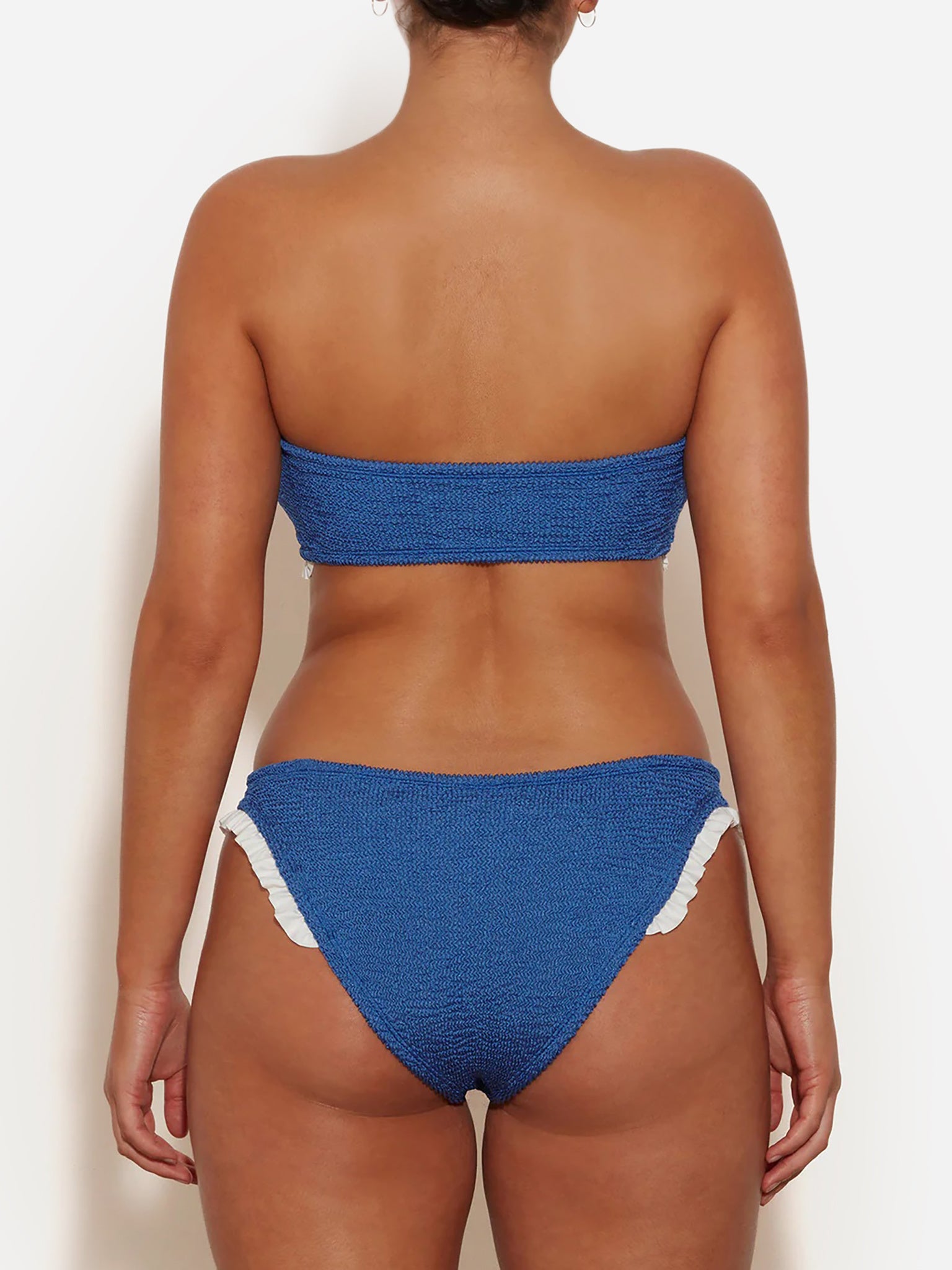 TRACEY FRILL BIKINIxMETALLICDENIMWHITE-alt1