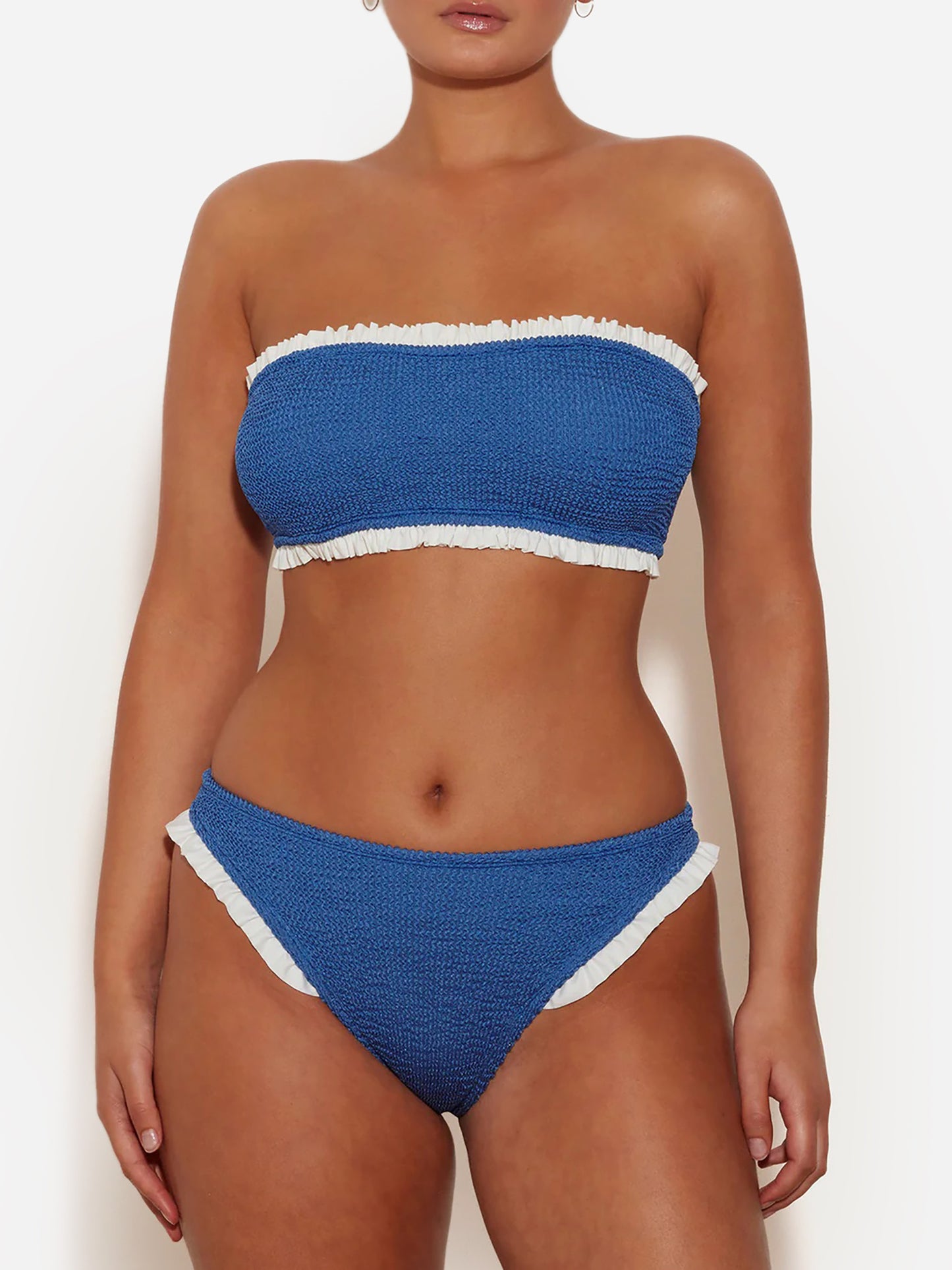 Hunza G Women's Tracey Frill Bikini Set - Saint Bernard